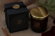 Load image into Gallery viewer, Frankincense & Myrrh Amber Christmas Luxury Candle