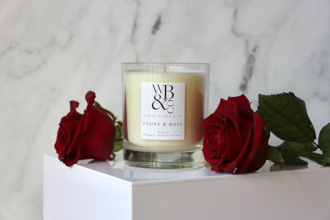 Peony & Rose Scented Luxury Candle
