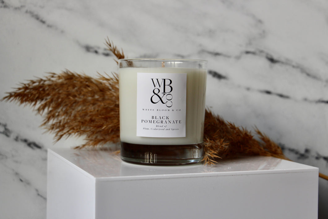 Black Pomegranate Scented Luxury Candle